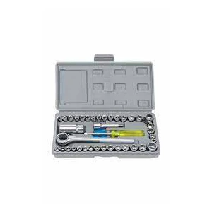 AIWA ( 40PCS ) LOKMA TAKIMI ( PLASTİK KUTULU ) COMBINATION SOCKET WRENCH SET*40
