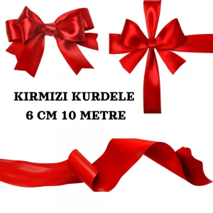 AKEL ( 6CMX10MT ) KIRMIZI KURDELE