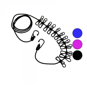 AND ENVİRONMENTAL A-234 NO-19082 ( RENKLİ LASTİK=180---360CM ) ÇAMAŞIR İPİ ( 12PCS METAL MANDALLI )*100