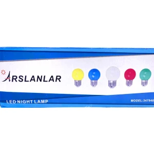 ARSLANLAR-347946 1W E27 ( MİX ) ( YUVARLAK ) GECE LAMBASI AMPUL*25X6