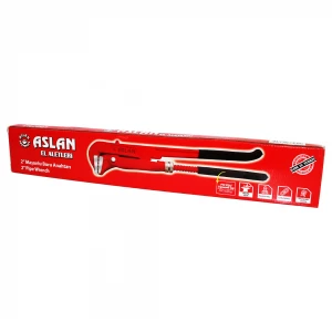 ASLAN ( 2" PARMAK ) MAŞONLU MAŞALI ÇELİK BORU ANAHTARI ( PVC İZOLE ERGONOMİK SAPLI )*18