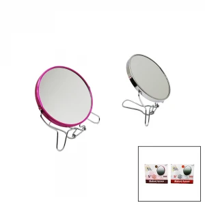BELLA HOUSE K-4504 K-0902 ( 5" ) ( YUVARLAK ) METAL ÇERÇEVE ÇİFT YÖNLÜ MAKYAJ AYNASI*120