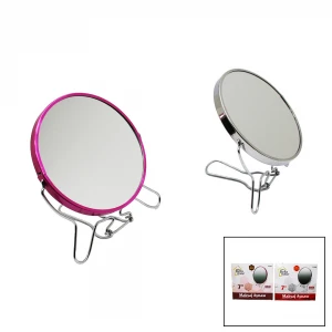 BELLA HOUSE K-4542 K-0940 ( 7" ) ( YUVARLAK ) METAL ÇERÇEVE ÇİFT YÖNLÜ MAKYAJ AYNASI*72