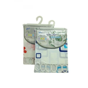 BİH SHOWER CURTAIN-616-617 T0812-06 ( ÇİF KANAT ) PVC BANYO PERDESİ ( 2 PCS X 90X180CM & 12 HALKALI )*100