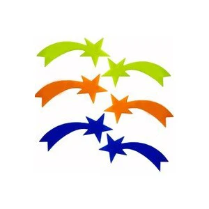 BİSİKLET SÜSÜ BÜYÜK BOY KUYRUKLU YILDIZ*25X30