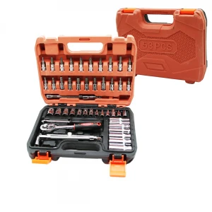 CR-V (53PCS) (1/4") DR. SOCKET SET (LOKMA & SOKET & 6GEN ANAHTAR & BİT ADAPTÖR & CIRCIR KOLU) (PLASTİK ÇANTALI)*18