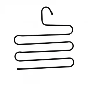 SİYAH & METAL & 5 KATLI AKILLI PANTOLON ASKISI