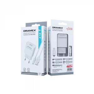 DRAMEX D21L CHARGE ADAPTER ( İPHONE ) USB ( SET ) 2.1A EV ŞARJ ALETİ*120