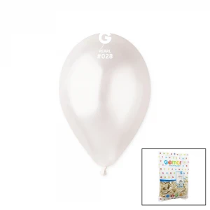 GEMAR GM-110-28 ( METALİK & İNCİ BEYAZ & PEARL ) BALON ( 11'' & 28CM ) ( 100PCS )*1X50
