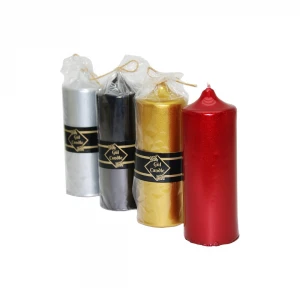 GÜL CANDLE ( 5X14 & BÜYÜK ) ( YALDIZLI ) TAKOZ MUM*40