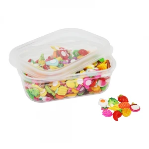 İBİCO ( 250PCS ) 3D ( MEYVELİ ) ( PLASTİK KALIP ) MİNİ STİCKER ( MATARA & TELEFON & ARABA & KİTAP VB.SÜSLEME )*1X25