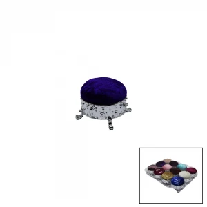 İBİCO ( GÜMÜŞ AYAKLI & PUF KOLTUK MODELİ ) RENKLİ SÜNGERLİ İĞNELİK*12X1