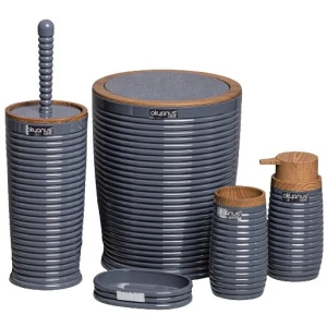 İBİCO OKY-486-3-A-B-K-S ( ELEGANS ) ( AHŞAP & MİX ) 5PCS BANYO SETİ*4=K