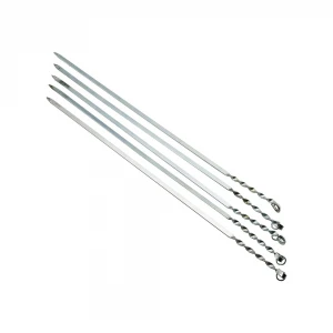 İBİCO T-200 ( TAVUK & KANAT ) ( BURGULU & DAR YASSI & 60CM ) METAL MANGAL ŞİŞİ*100X5