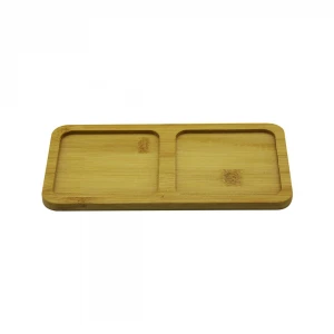 IVORY IVO-BMB106 ( DİKDÖRTGEN & 2 BÖLMELİ & 10X19.5CM ) AHŞAP BAMBU YAĞDANLIK ALTLIK*300