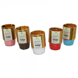 IVORY SWEETİES CUP CAKE IVO-CK-105 ( 25PCS & ORTA  ) ( GOLD & FOLYOLU ) MUFFİN (KALIN) KAĞIT KEK KAPSÜLÜ*200