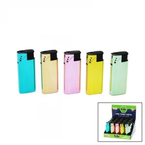 KOKO-1800 ( METALİK KAPLAMA & RENKLİ ) TURBO IZGARALI RÜZGAR CEP ÇAKMAK*25X20