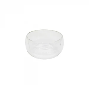 KRD HOME-3891 ( KÜÇÜK ) BOROSİLİKAT ÇİFT CİDARLI CAM SUNUM KASESİ*48