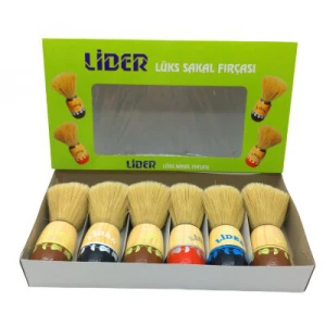 LİDER-1103 AHŞAP SAPLI SAKAL FIRÇASI*6X60