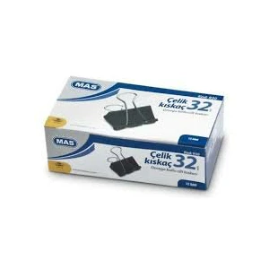 MAS-930 ÇELİK KISKAÇ 32MM ( 12PCS ) OMEGA KOLLU CİLT KISKAÇI*12X16