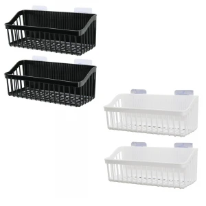 BANYO & MUTFAK ORGANİZERİ PLASTİK YAPIŞKAN ASKILIKLI & SİYAH-BEYAZ