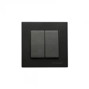 MUTLUSAN RİTA-2220 402 0295  ( POŞETLİ ) ( FÜME & KOMÜTATÖR & 2Lİ ANAHTAR PRİZ ) VİDALI & ÇERÇEVELİ*12X10