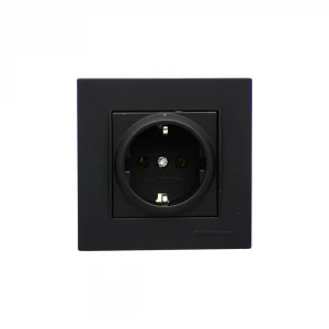 MUTLUSAN RİTA-2220 600 0284 ( POŞETLİ ) ( SİYAH & TOPRAKLI PRİZ ) ÇERÇEVELİ*12X10