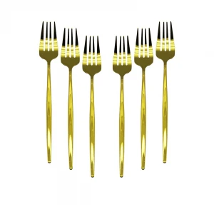 NEWLİFE CLKN-2232 ( 6PCS ) ( GOLD ) YEMEK ÇATAL SETİ*100