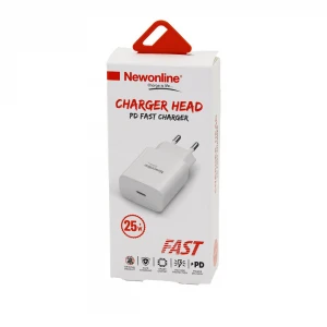 NEWONLİNE CHARGER HEAD NW-25W-HEAD ( 3.0A ) ( HIZLI ) ( TYPC-E ) PD EV ŞARJ BAŞLIK ( 25W )*200