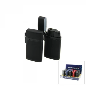 SİLVİO MONETTİ SM-913C (P) ( KISA GENİŞ & PASTEL RENKLER & AÇ KAPA KAPAK ) IZGARALI RÜZGAR ÇAKMAK*20X20