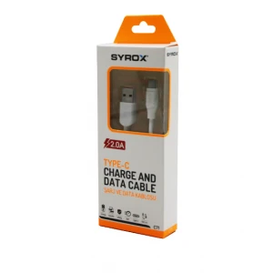 SYROX C71 ( TYPE-C ) USB 2.0A ŞARJ & DATA KABLOSU 1MT*320