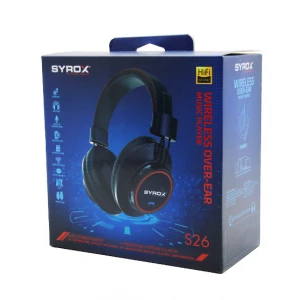 SYROX S26 WIRELESS OVER-EAR 4İN1 BT & MICRO SD & AUX SLOD & KABLOSUZ KULAKLIK*40