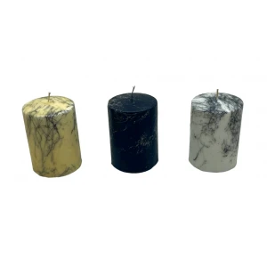 TAKOZ KÖPÜK ( ORTA ) ( MERMER ) DESENLİ MUM*24=K