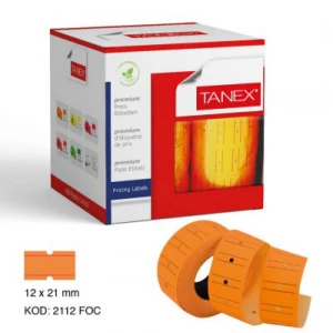 TANEX TURUNCU FİYAT ETİKETİ 12X21MM*24X24