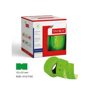 TANEX YEŞİL FİYAT ETİKETİ 12X21MM*24X24