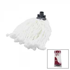 TWİN STAR  ( ÖRGÜLÜ İP ) PÜSKÜL BEYAZ MİKROFİBER MOP*48=K