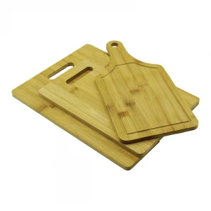 YAKUT-11426 ( 2+1 Lİ SET ) AHŞAP BAMBU KESİM PANOSU ( ÜSTTEN KULPLU ) ( 20X28CM & 25X33CM ) + ( 16X23CM )*12