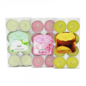 YAKUT-8010 ( 8PCS ) ( RENKLİ ) TEA LİGHT MUM ( JASMİNE & ROSES & LEMONS )*250