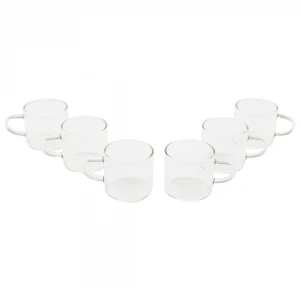 YAKUT-8691 ( 6PCS & 90ML ) CAM KUPLU BARDAK ( TERMİSİL & ISIYA DAYANIKLI ) (BOROSİLİKAT)*120