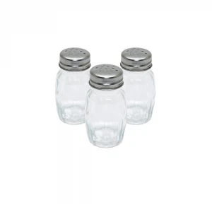 YAKUT-9554 KÜÇÜK ( CAM ) TUZLUK & BAHARATLIK ( METAL KAPAKLI )*24X12