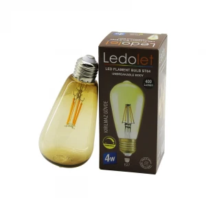 YENiİİ LEDOLET ST-064 ( 4W & E27 ) RUSTİK AMPUL ( 400LUMEN )*100